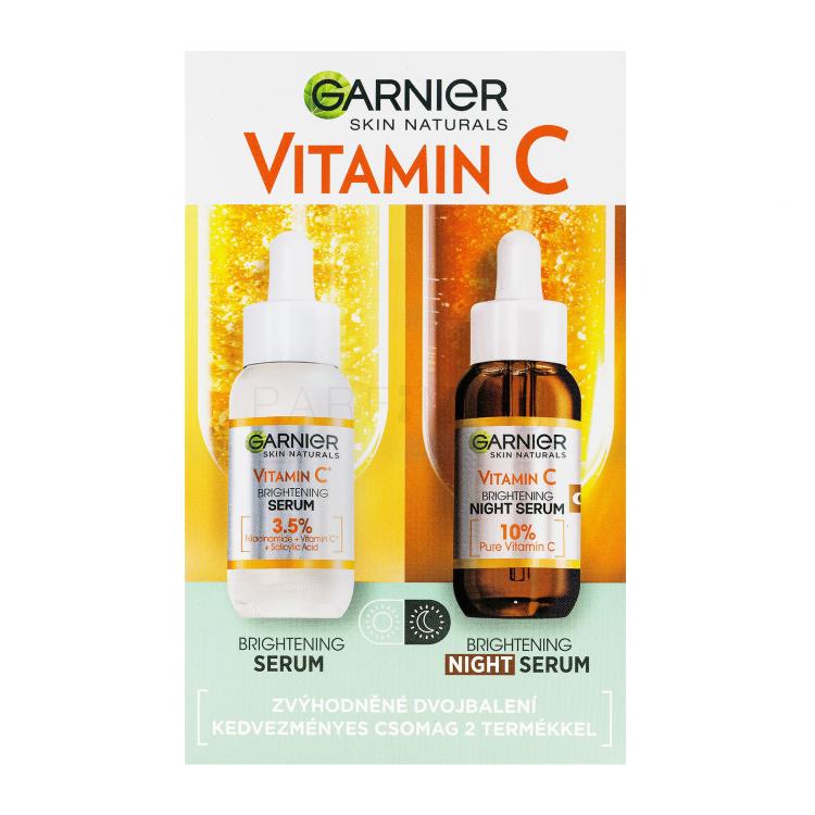 Garnier Skin Naturals Vitamin C Σετ δώρου Ορός προσώπου ημέρας Skin Naturals Vitamin C Brightening Super Serum 30 ml + Ορός προσώπου νύχτας Skin Naturals Vitamin C Brightening Night Serum 30 ml