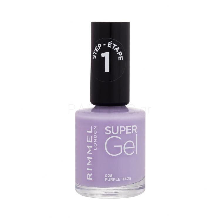 Rimmel London Super Gel STEP1 Βερνίκια νυχιών για γυναίκες 12 ml Απόχρωση 028 Purple Haze