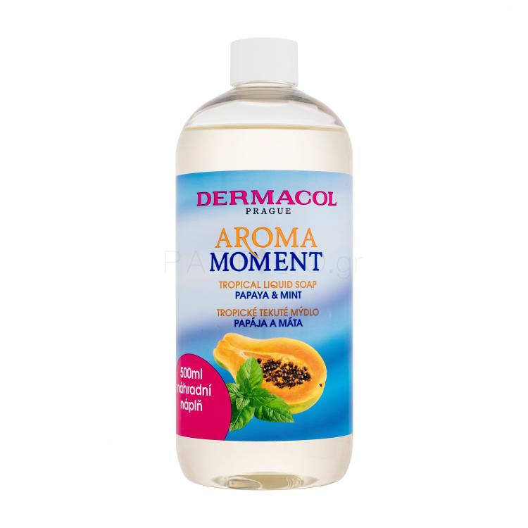 Dermacol Aroma Moment Papaya &amp; Mint Tropical Liquid Soap Υγρό σαπούνι Συσκευασία &quot;γεμίσματος&quot; 500 ml