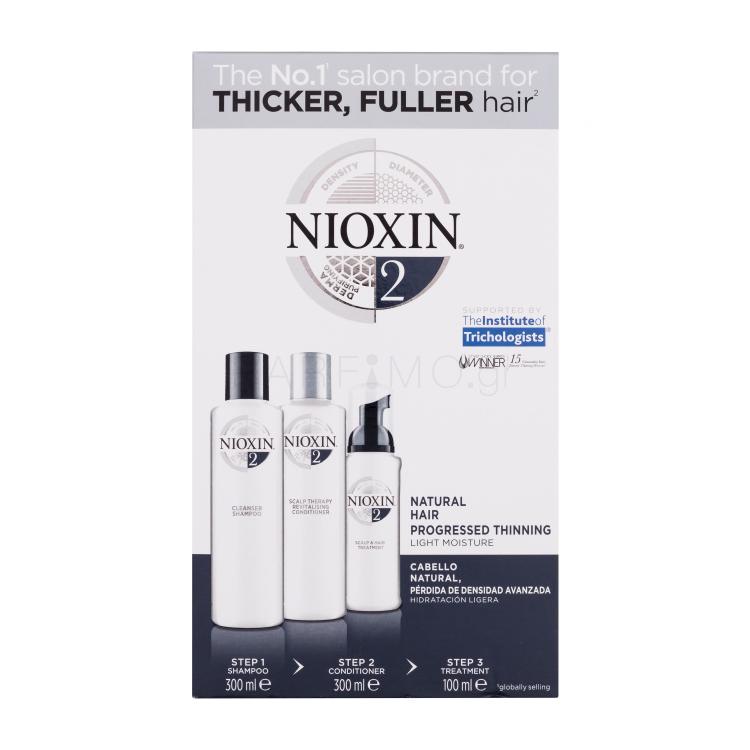 Nioxin System 2 Σετ δώρου σαμπουάν System 2 Cleanser Shampoo300 ml + μαλακτικο System System 2 Revitalising Conditioner 300 ml ml + Φροντιδα μαλλιών System 2 Scalp &amp; Hair Treatment 100 ml
