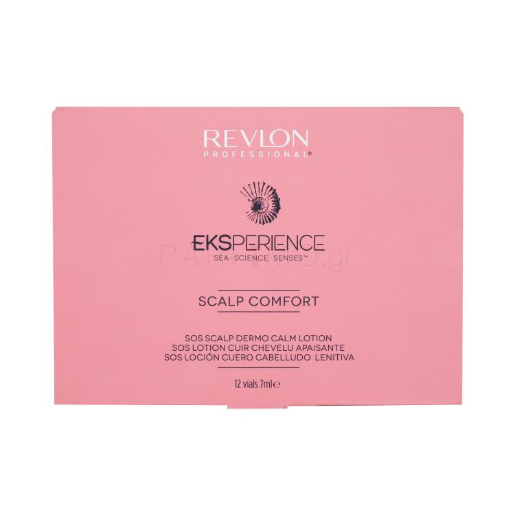 Revlon Professional Eksperience Scalp Comfort SOS Dermo Calm Lotion Περιποίηση μαλλιών χωρίς ξέβγαλμα για γυναίκες 12x7 ml ελλατωματική συσκευασία