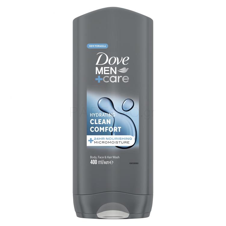 Dove Men + Care Hydrating Clean Comfort Αφρόλουτρο για άνδρες 400 ml