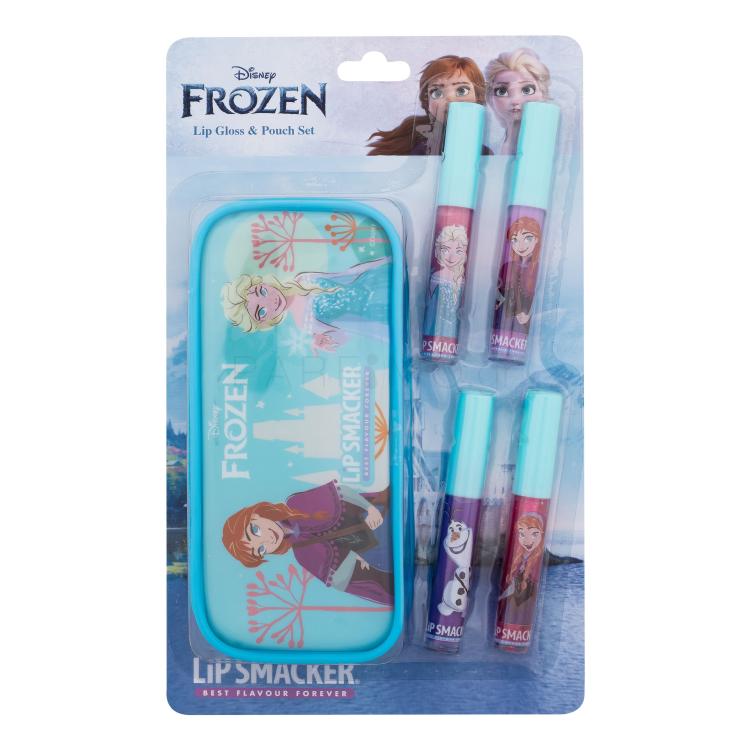 Lip Smacker Disney Frozen Lip Gloss &amp; Pouch Set Σετ δώρου lip gloss 4 x 6 ml + τσαντάκι καλλυντικών