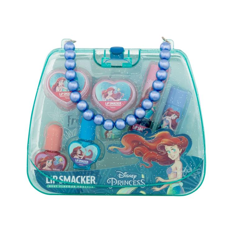 Lip Smacker Disney Princess Ariel Mini Makeup Bag Σετ δώρου βάλσαμο χειλιών 2 x 3,4 g + κρεμώδες lip gloss 2 x 2 g + βερνίκι νυχιών 2 x 4,25 g + δαχτυλίδι + πλαστικό τσαντάκι