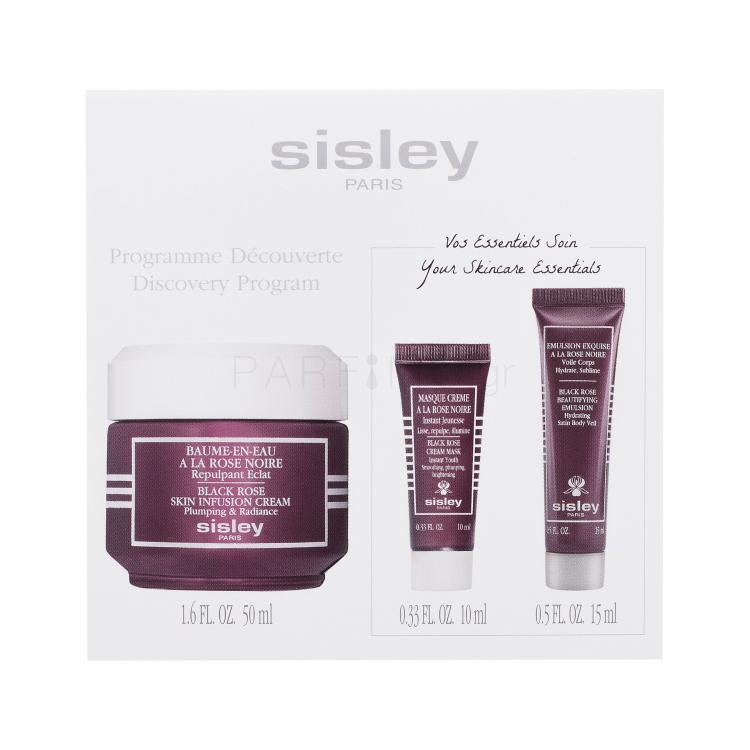 Sisley Black Rose Discovery Program Σετ δώρου κρέμα προσώπου ημέρας Black Rose Skin Infusion Cream 50 ml + μάσκα προσώπου Black Rose Cream Mask 10 ml +λοσιόν σώματος Black Rose Beautifying Emulsion 15 ml