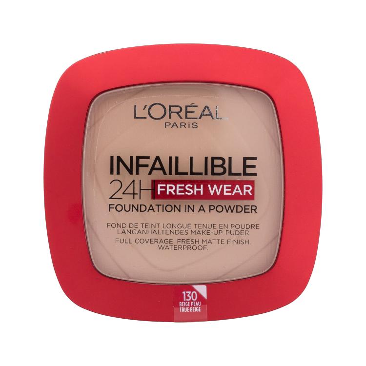 L&#039;Oréal Paris Infaillible 24H Fresh Wear Foundation In A Powder Make up για γυναίκες 9 gr Απόχρωση 130 True Beige