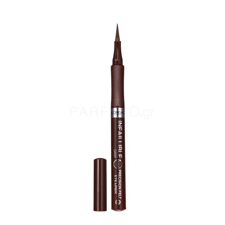 L&#039;Oréal Paris Infaillible Grip 24H Precision Felt Eyeliner Eyeliner για γυναίκες 1 ml Απόχρωση 02 Brown