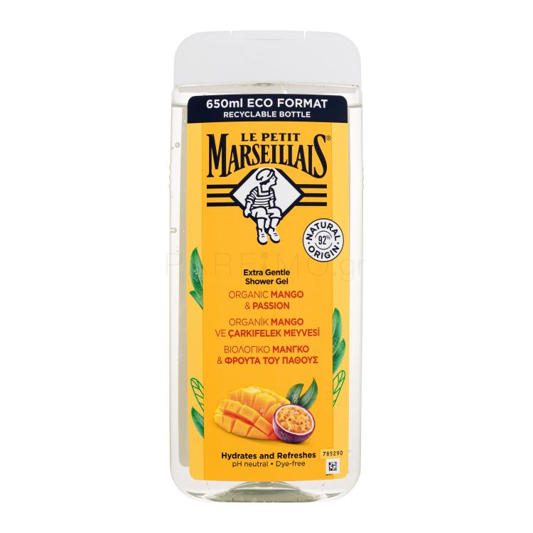 Le Petit Marseillais Extra Gentle Shower Gel Organic Mango &amp; Passion Αφρόλουτρο 650 ml