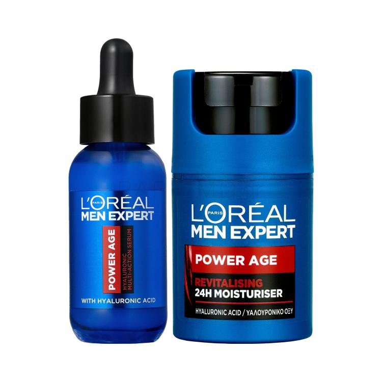 ΕΚΠΤΩΤΙΚΟ ΠΑΚΕΤΟ Ορός προσώπου L&#039;Oréal Paris Men Expert Power Age Hyaluronic Multi-Action Serum + Κρέμα προσώπου ημέρας L&#039;Oréal Paris Men Expert Power Age 24H Moisturiser