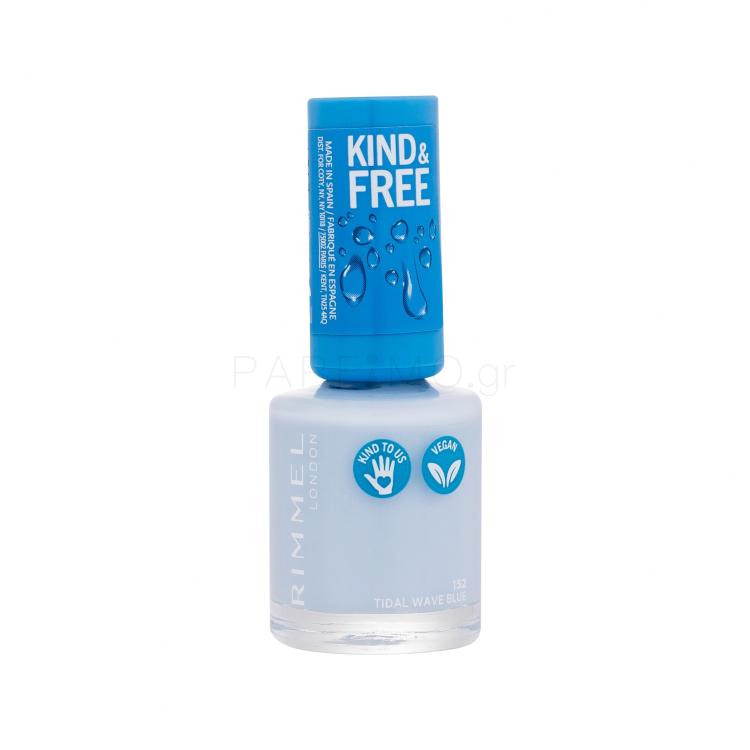 Rimmel London Kind &amp; Free Βερνίκια νυχιών για γυναίκες 8 ml Απόχρωση 152 Tidal Wave Blue