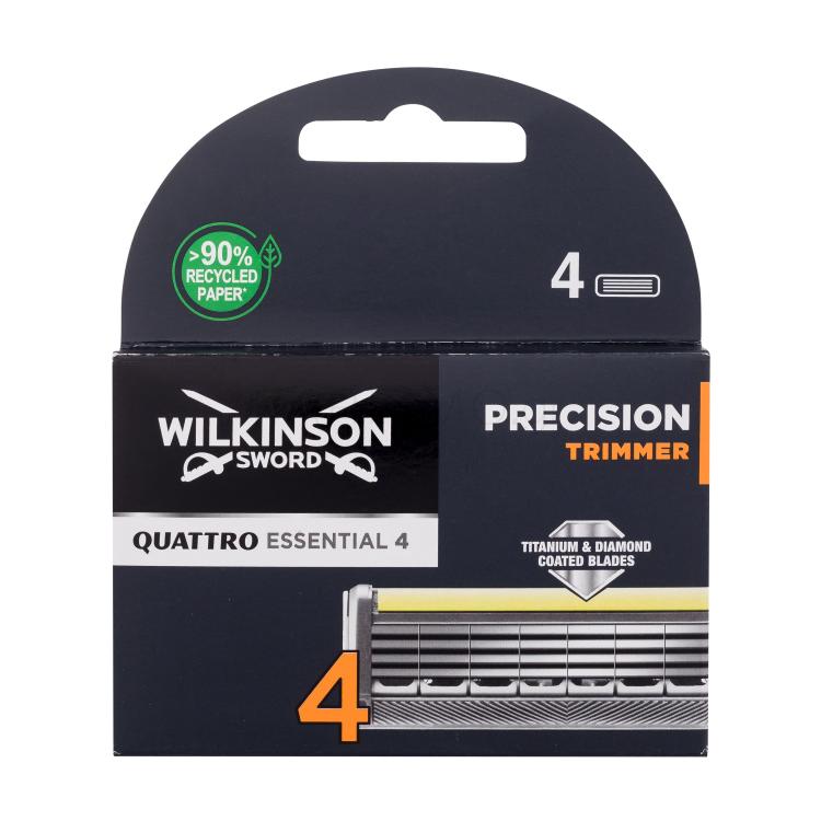 Wilkinson Sword Quattro Essential 4 Precision Trimmer Ανταλλακτικές λεπίδες για άνδρες Σετ