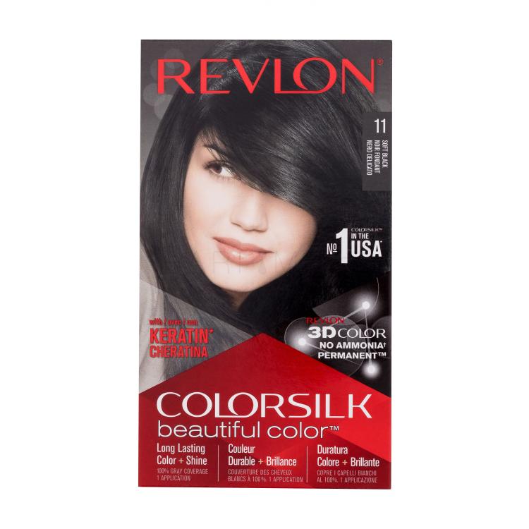 Revlon Colorsilk Beautiful Color Βαφή μαλλιών για γυναίκες 59,1 ml Απόχρωση 11 Soft Black