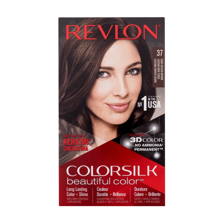 Revlon Colorsilk Beautiful Color Βαφή μαλλιών για γυναίκες 59,1 ml Απόχρωση 37 Dark Golden Brown