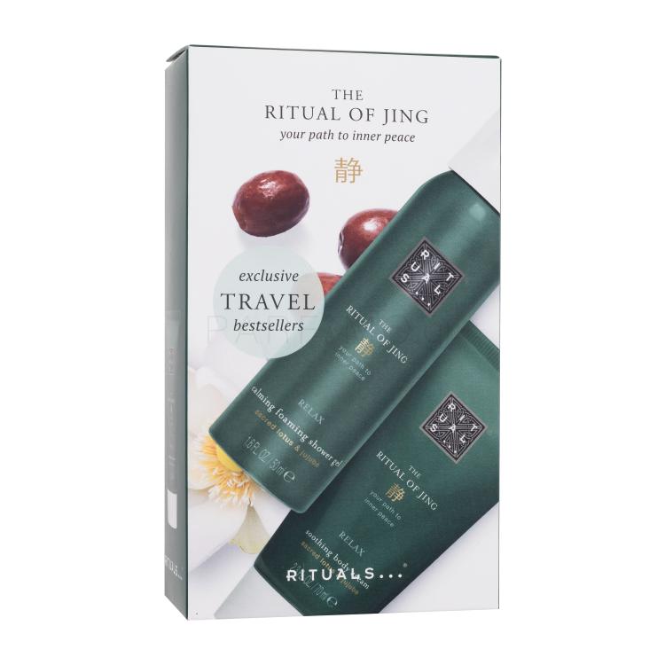 Rituals The Ritual Of Jing Exclusive Travel Bestsellers Σετ δώρου κρέμα σώματος The Ritual Of Jing Relax Soothing Body Cream 70 ml + αφρό ντους The Ritual Of Jing Relax Calming Calming Foaming Shower Gel 50 ml