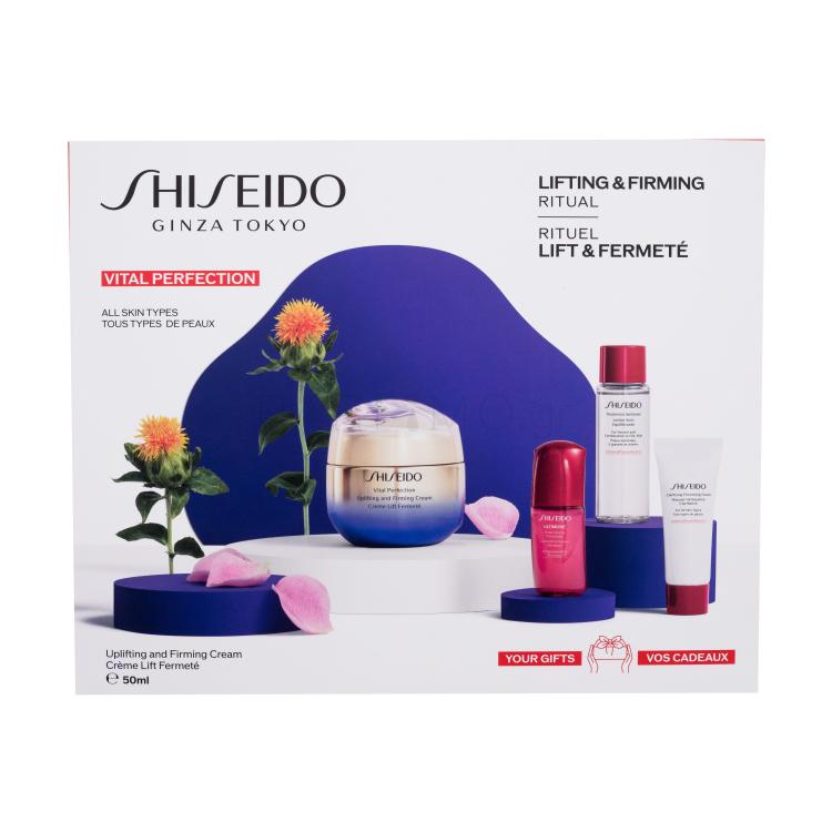Shiseido Vital Perfection Uplifting and Firming Cream Lifting &amp; Firming Ritual Σετ δώρου κρέμα προσώπου ημέρας Vital Perfection Uplifting and Firming Cream 50 ml + αφρός καθαρισμού προσώπου Clarifying Cleansing Foam 15 ml + τονωτικό προσώπου Treatment Softener 30 ml + ορός προσώπου Ultimune Power In
