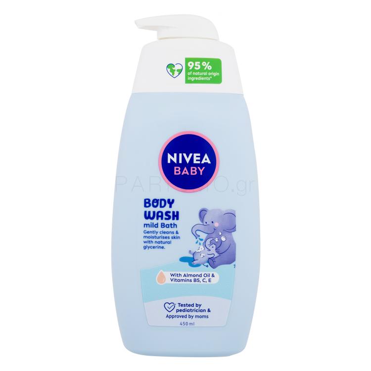 Nivea Baby Body Wash Mild Bath Αφρόλουτρο για παιδιά 450 ml