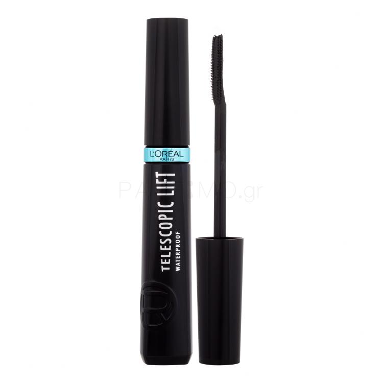 L'Oréal Paris Telescopic Lift Waterproof Μάσκαρα για γυναίκες 8 ml Απόχρωση Black