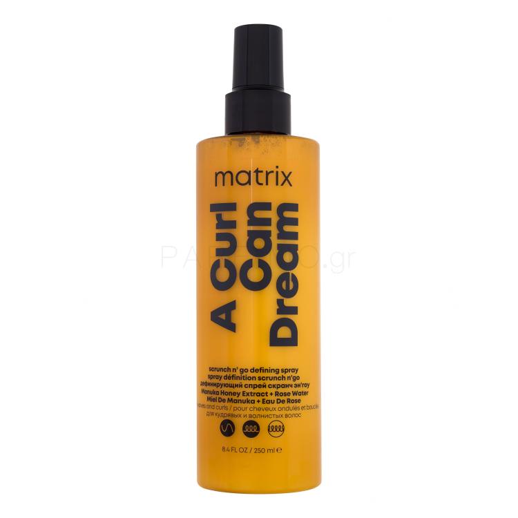 Matrix A Curl Can Dream Scrunch N&#039; Go Defining Spray Περιποίηση μαλλιών χωρίς ξέβγαλμα για γυναίκες 250 ml