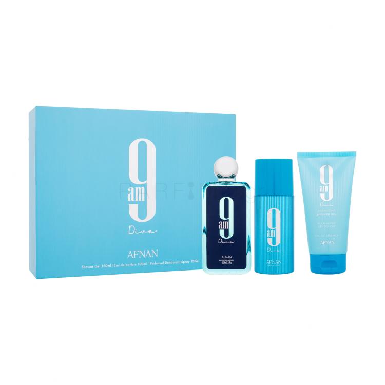 Afnan 9am Dive Σετ δώρου EDP 100 ml + αφρόλουτρο 150 ml + αποσμητικό 150 ml