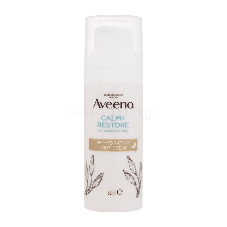Aveeno Calm + Restore Re-Hydrating Night Cream Κρέμα προσώπου νύχτας 50 ml