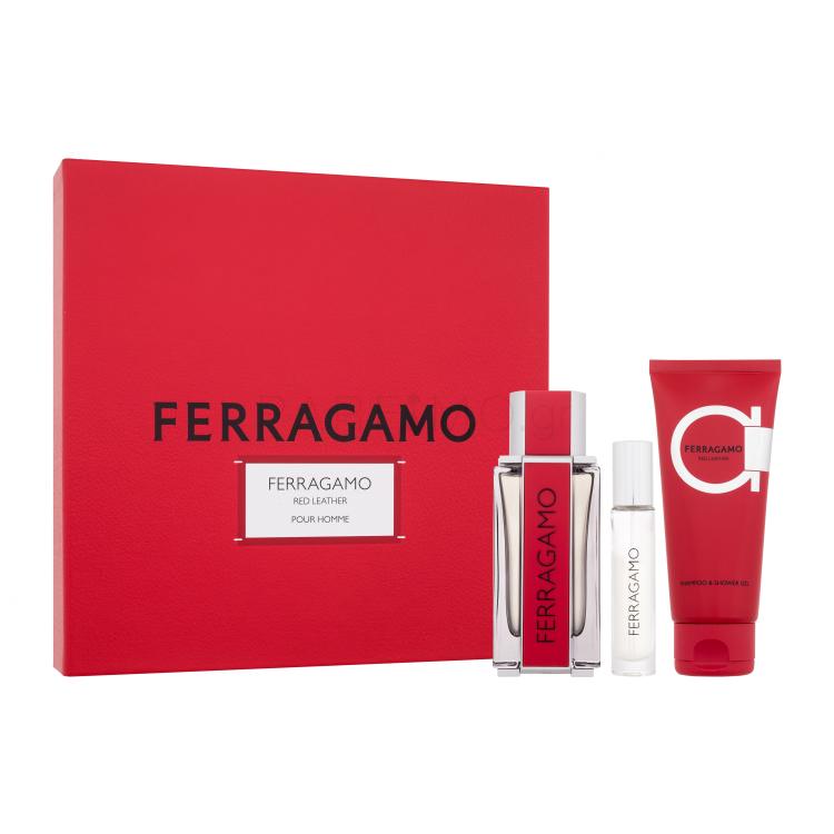 Ferragamo Ferragamo Red Leather Σετ δώρου EDP 100 ml + σαμπουάν και αφρόλουτρο 100 ml + EDP 10 ml
