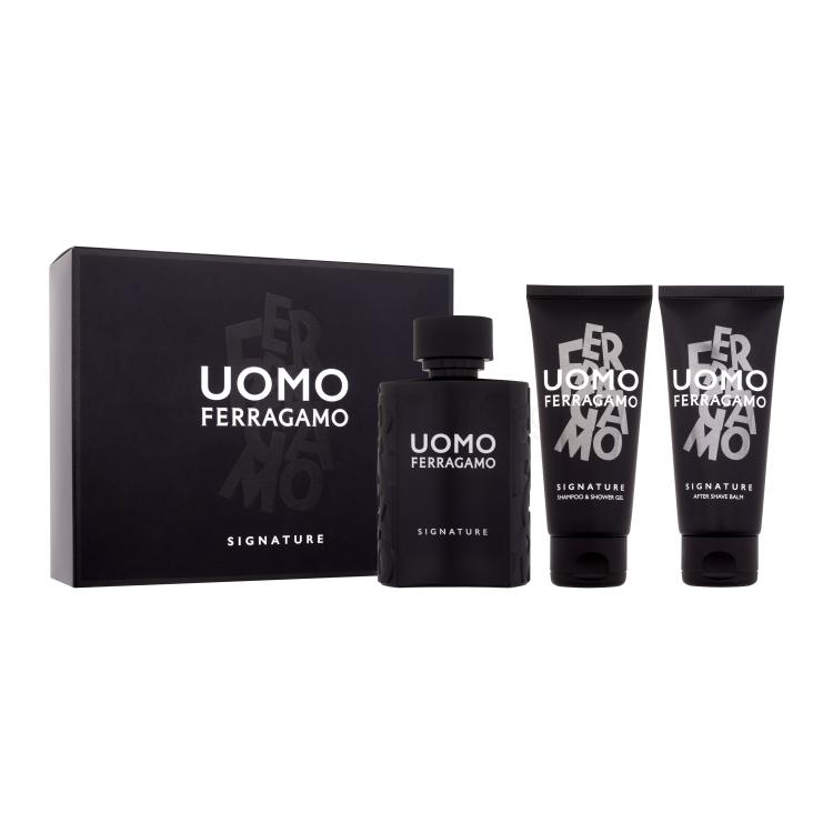 Ferragamo Uomo Signature Σετ δώρου EDP 100 ml + σαμπουάν και αφρόλουτρο 100 ml + βάλσαμο για μετά το ξύρισμα 100 ml