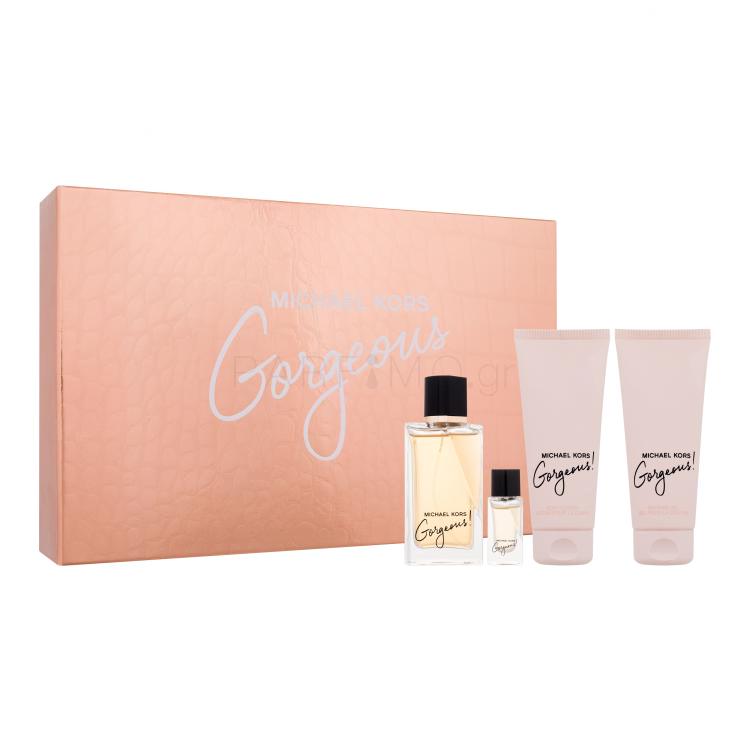 Michael Kors Gorgeous! Σετ δώρου EDP 100 ml + EDP 5 ml + λοσιόν σώματος 100 ml + αφρόλουτρο 100 ml