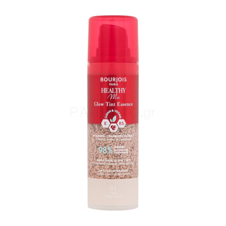 BOURJOIS Paris Healthy Mix Clean &amp; Vegan Glow Tint Essence Make up για γυναίκες 30 ml Απόχρωση 01 Fair