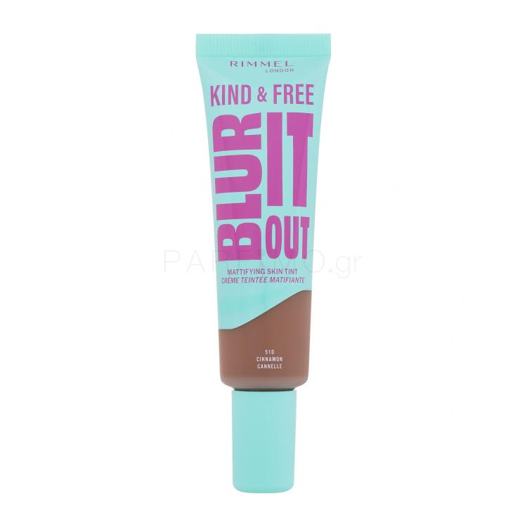 Rimmel London Kind &amp; Free Blur It Out Mattifying Skin Tint Make up για γυναίκες 30 ml Απόχρωση 510 Cinnamon
