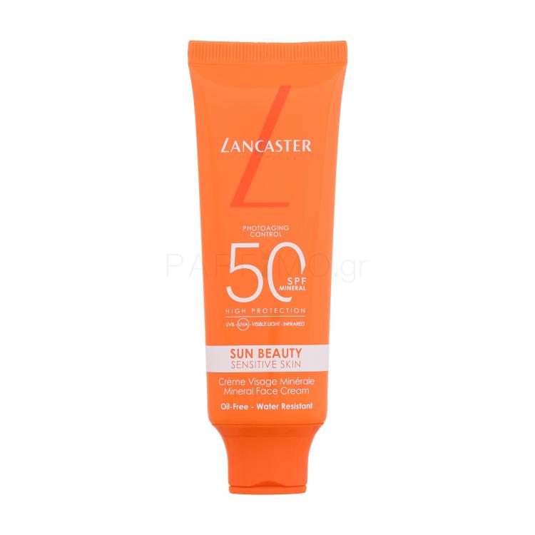 Lancaster Sun Beauty Sensitive Skin Mineral Face Cream SPF50 Αντιηλιακό προϊόν προσώπου 50 ml