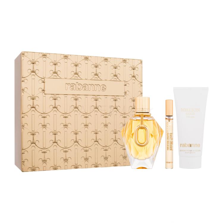 Paco Rabanne Million Gold Σετ δώρου EDP 90 ml + λοσιόν σώματος 100 ml + EDP 10 ml