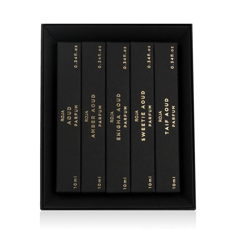 Roja Parfums Aoud Collection Σετ δώρου Parfum  Aoud 10 ml + Parfum Amber Aoud 10 ml + Parfum Enigma Aoud 10 ml + Parfum Sweetie Aoud 10 ml + Parfum Taif Aoud 10 ml