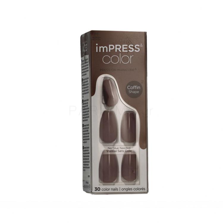 Kiss imPRESS Color Coffin Shape Τεχνητά νύχια για γυναίκες Απόχρωση 507 Dusk Till Dawn Σετ