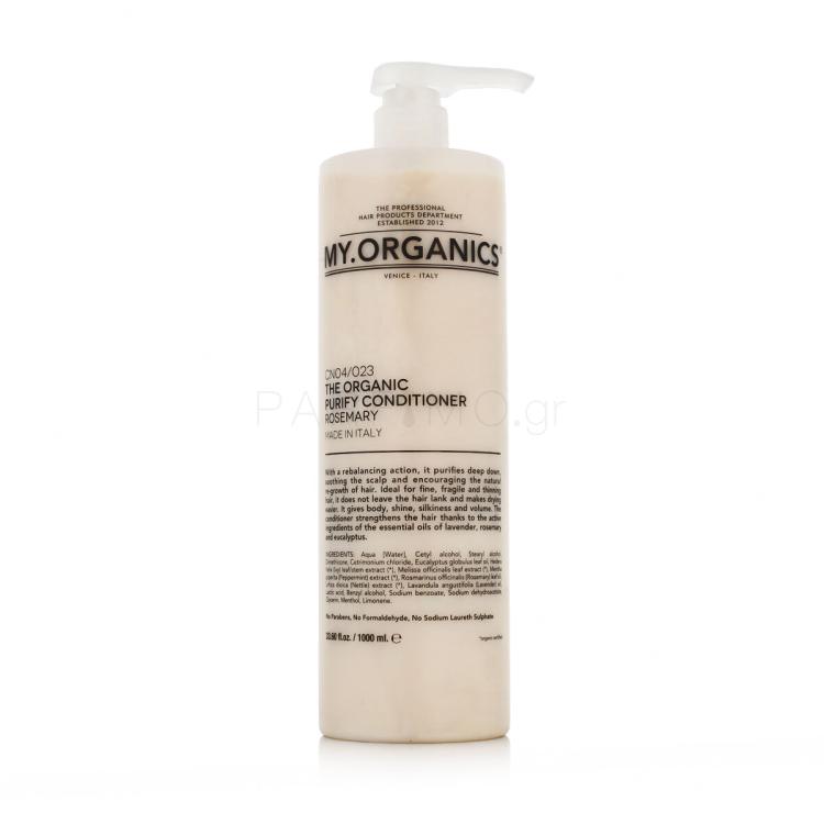 MY.ORGANICS Purify The Organic Purify Conditioner Rosemary Μαλακτικό μαλλιών 1000 ml