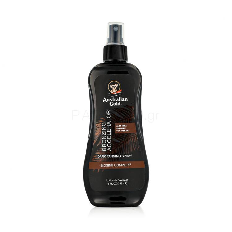 Australian Gold Bronzing Accelerator Dark Tanning Spray Αντιηλιακό προϊόν για το σώμα για γυναίκες 237 ml