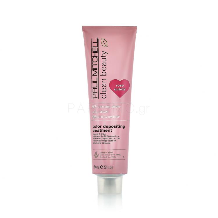 Paul Mitchell Clean Beauty Color Protect Color Depositing Treatment Μάσκα μαλλιών για γυναίκες 150 ml Απόχρωση Rose Quartz