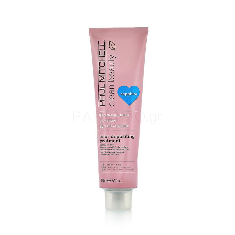Paul Mitchell Clean Beauty Color Protect Color Depositing Treatment Μάσκα μαλλιών για γυναίκες 150 ml Απόχρωση Sapphire
