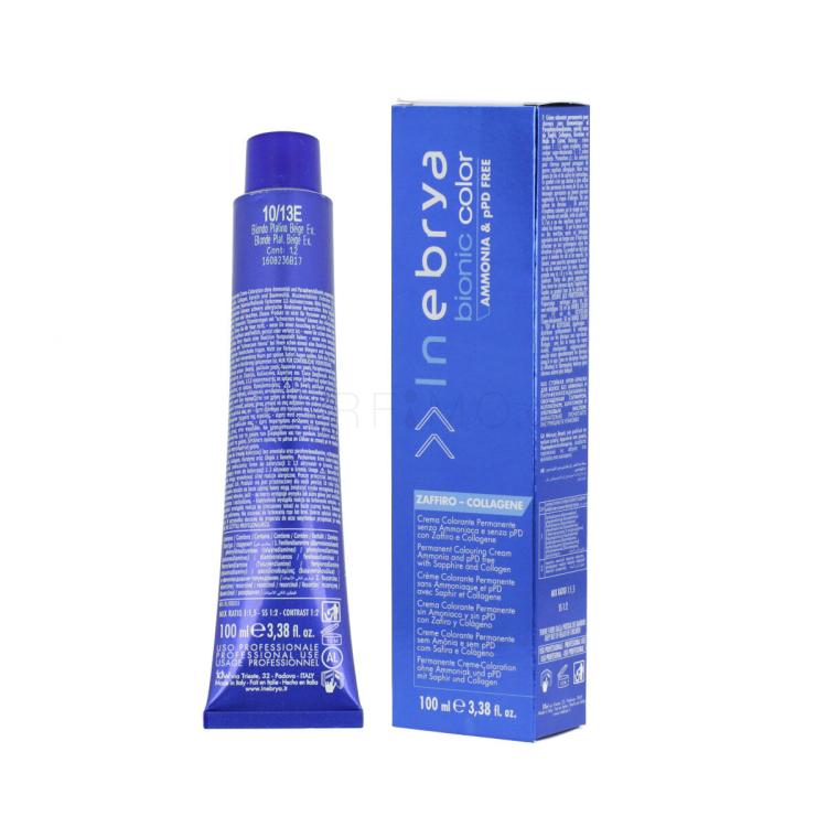 Inebrya Bionic Color Βαφή μαλλιών 100 ml Απόχρωση 10/13E Blonde Platinum Beige Extra