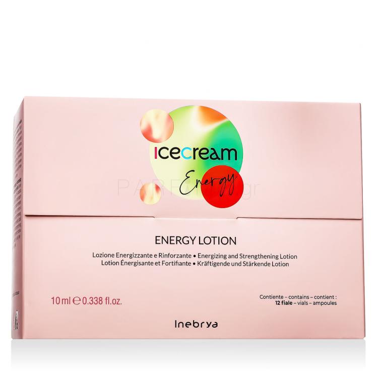 Inebrya Ice Cream Energy Lotion Ampoules Ορός μαλλιών 12x10 ml