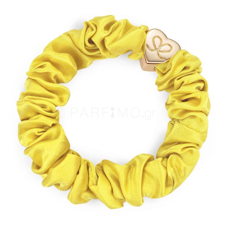 By Eloise London Silk Scrunchie Gold Heart Λαστιχάκι για τα μαλλιά για γυναίκες 1 τεμ Απόχρωση Mellow Yellow