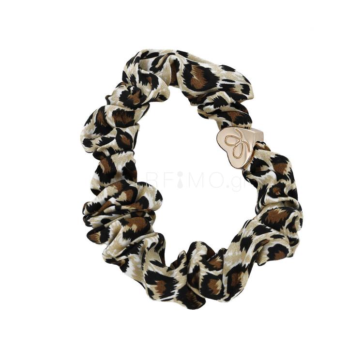By Eloise London Silk Scrunchie Gold Heart Λαστιχάκι για τα μαλλιά για γυναίκες 1 τεμ Απόχρωση Leopard
