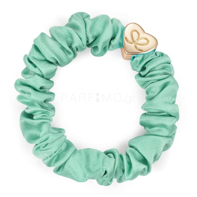 By Eloise London Silk Scrunchie Gold Heart Λαστιχάκι για τα μαλλιά για γυναίκες 1 τεμ Απόχρωση Mint
