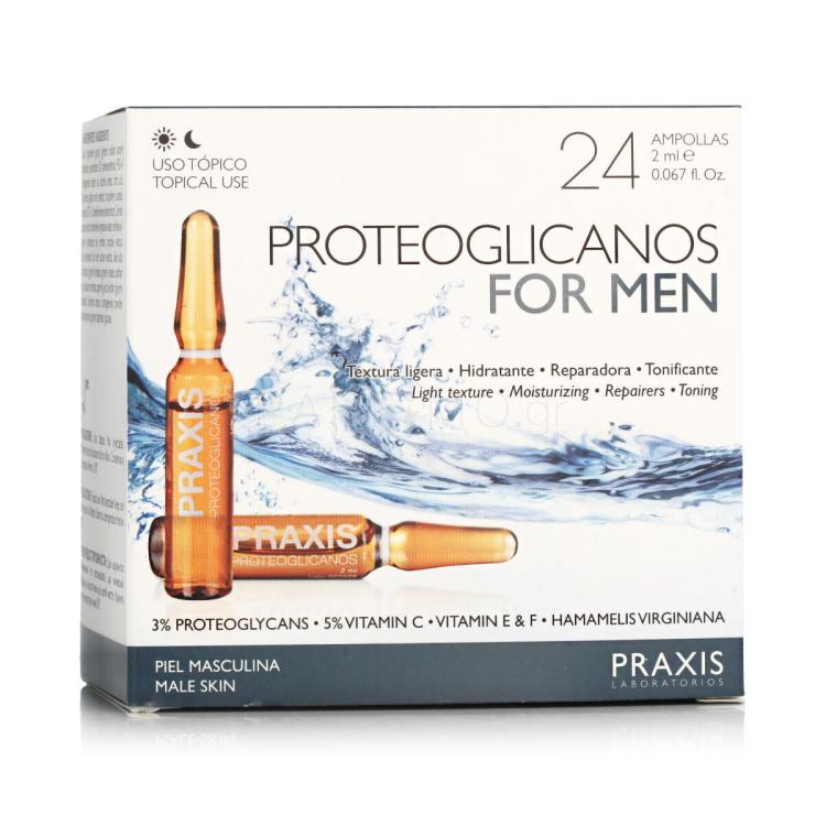 Praxis Laboratorios Proteoglicanos For Men Ορός προσώπου για άνδρες 24x2 ml