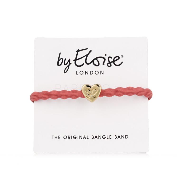By Eloise London Gold Heart Coral Λαστιχάκι για τα μαλλιά για γυναίκες 1 τεμ Απόχρωση Coral
