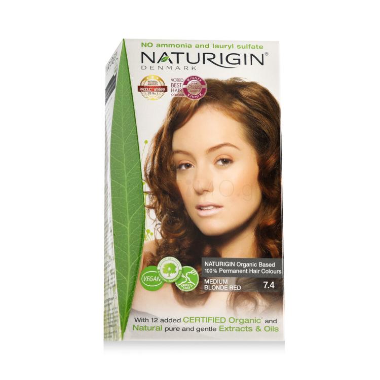 Naturigin Permanent Hair Colour Βαφή μαλλιών 115 ml Απόχρωση Medium Blonde Red 7.4