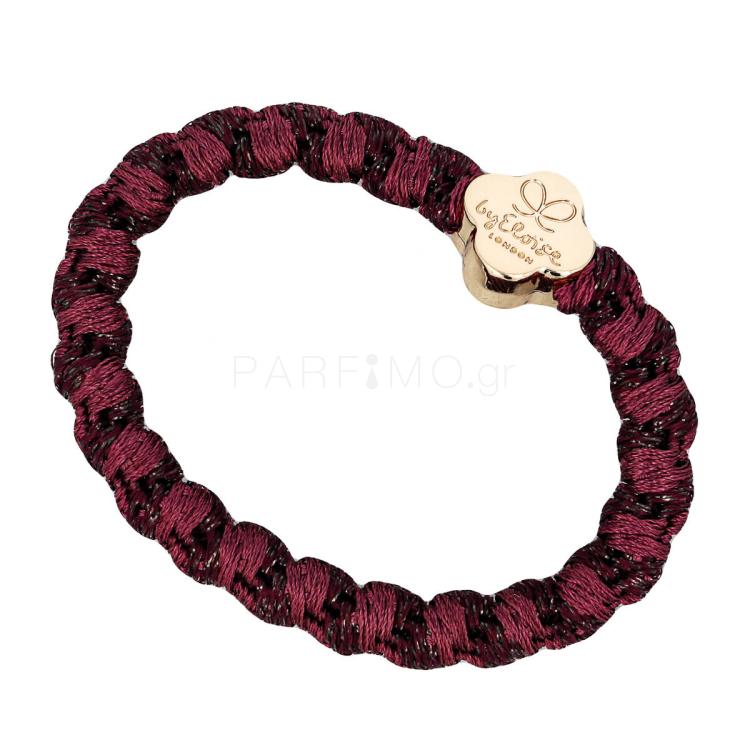 By Eloise London Woven Gold Quatrefoil Λαστιχάκι για τα μαλλιά για γυναίκες 1 τεμ Απόχρωση Plum