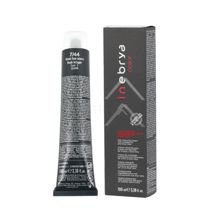 Inebrya Color Βαφή μαλλιών 100 ml Απόχρωση 7/44 Blonde Intense Copper