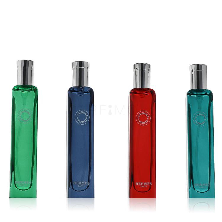 Hermes Colognes Collection Σετ δώρου EDC Eau de Basilic Pourpre 15 ml + EDC Eau de Citron Noir 15 ml + EDC Eau de Rhubarbe Écarlate 15 ml + EDC Eau D'Orange Verte 15 ml