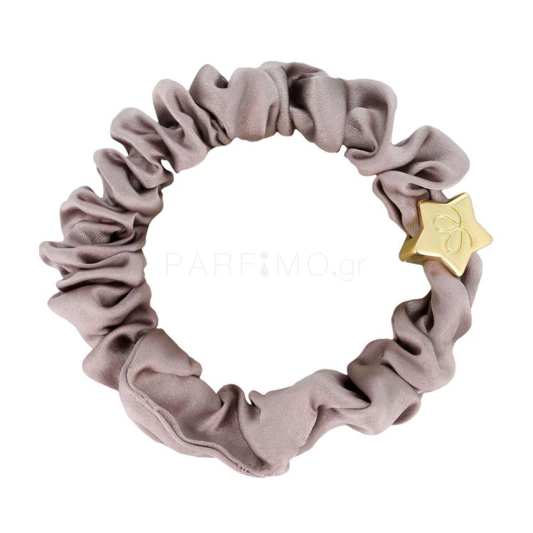 By Eloise London Silk Scrunchie Gold Star Λαστιχάκι για τα μαλλιά για γυναίκες 1 τεμ Απόχρωση Iced Latte