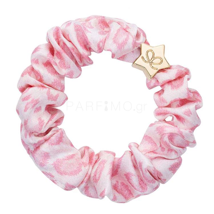 By Eloise London Silk Scrunchie Gold Star Λαστιχάκι για τα μαλλιά για γυναίκες 1 τεμ Απόχρωση Pink Leopard